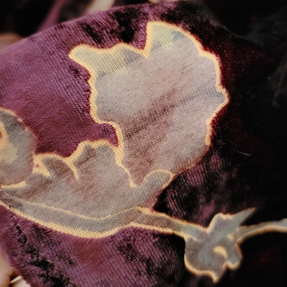 Lulu's Catharine Floral Print Burnout Velvet Mini Dress Size Medium - Picture 11 of 12